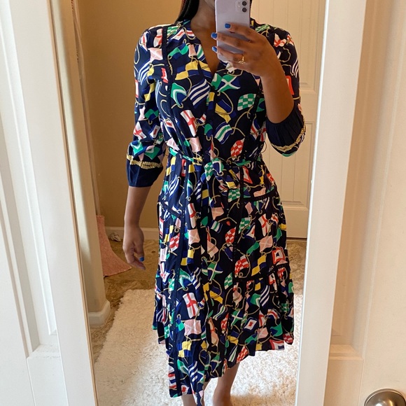 New : Button print midi dress M - Picture 2 of 6